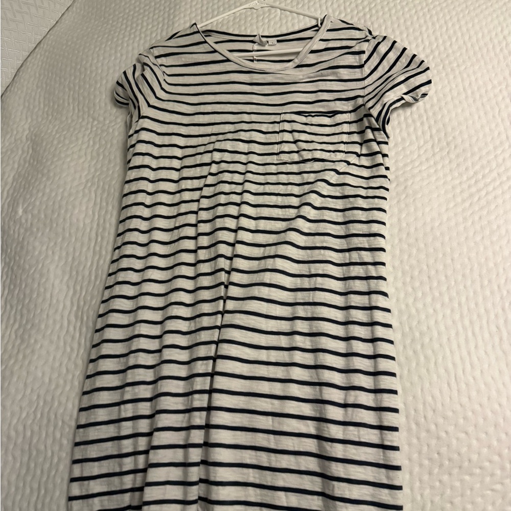 Striped Black and White T-Shirt Dress